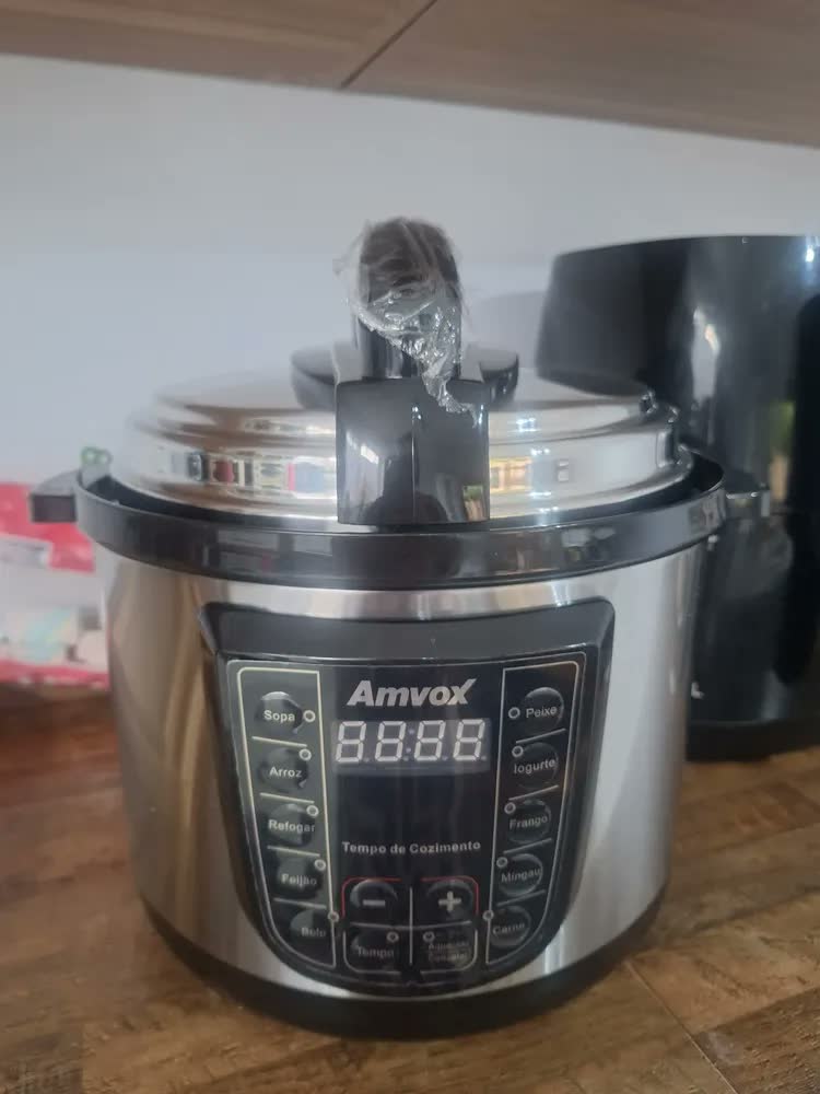 foto de Panela Elétrica Pressão 5 Litros Digital Multifuncional 900W Timer Feijão Sopa Amvox Aps050 127