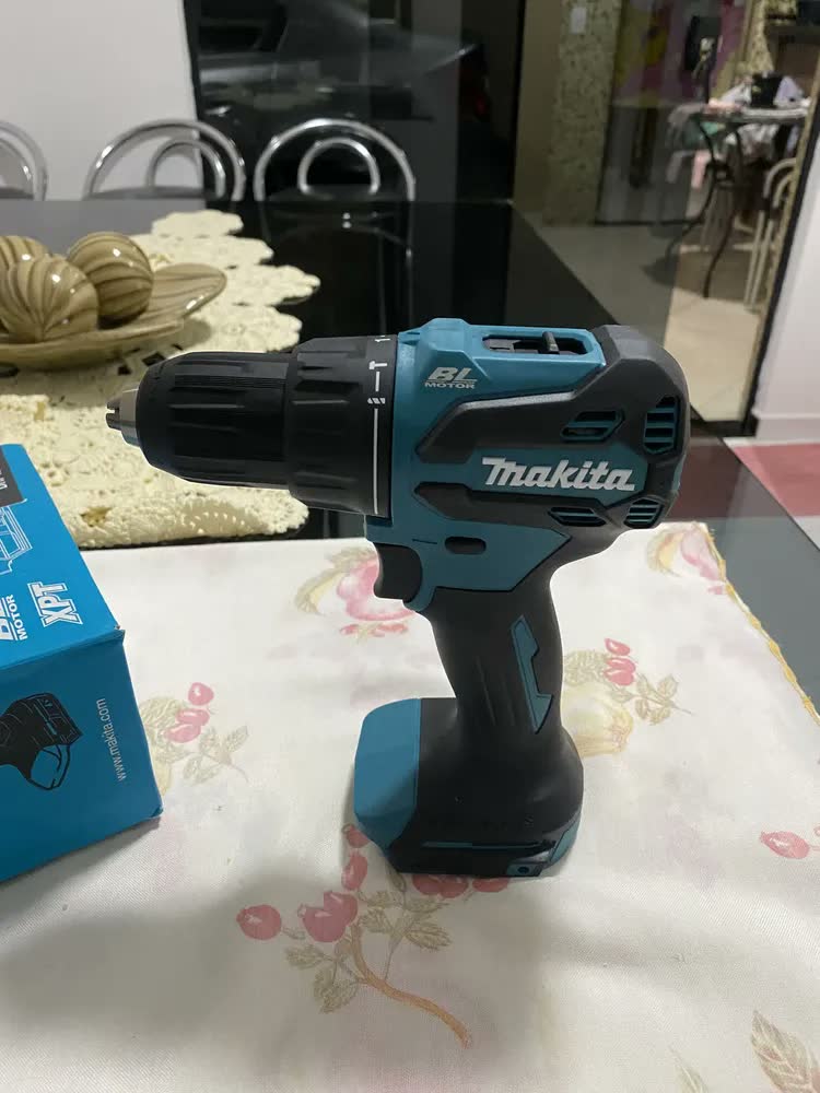 foto de Furadeira Parafusadeira Makita Dhp490z S/bat. S/carr. Cor Azul-petróleo