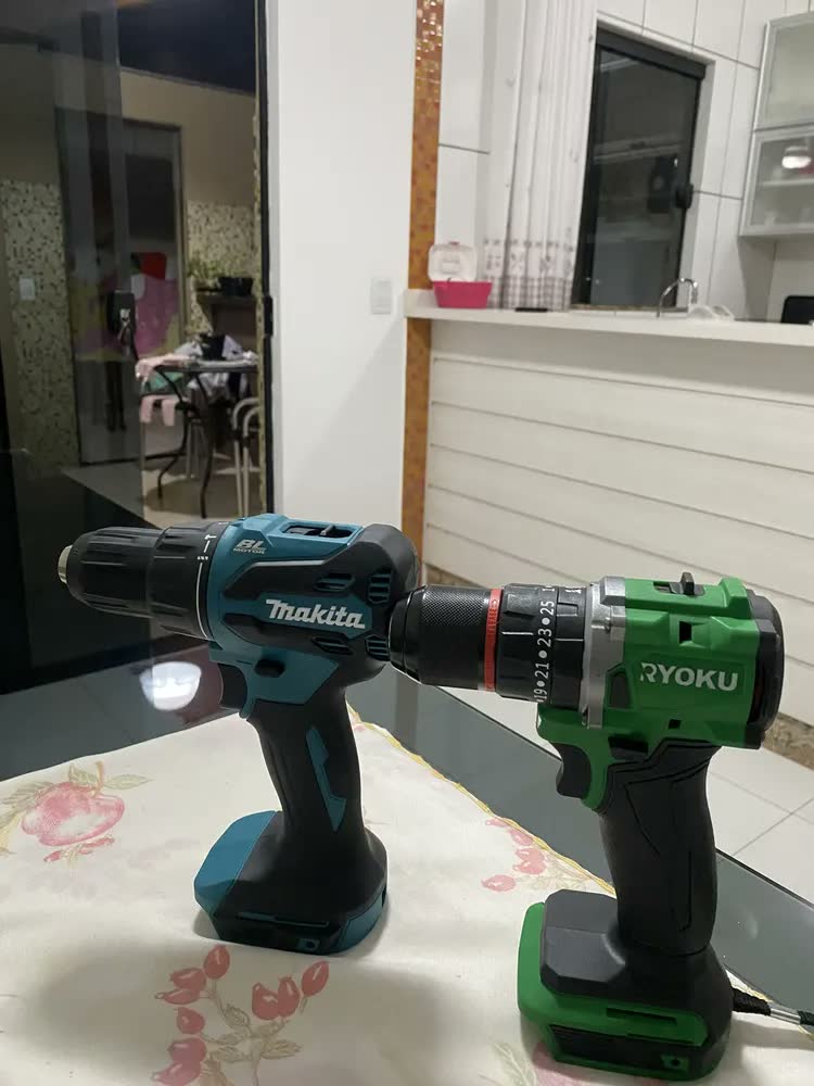 foto de Furadeira Parafusadeira Makita Dhp490z S/bat. S/carr. Cor Azul-petróleo