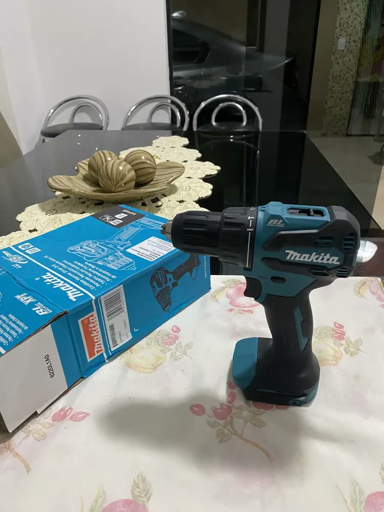 foto de Furadeira Parafusadeira Makita Dhp490z S/bat. S/carr. Cor Azul-petróleo