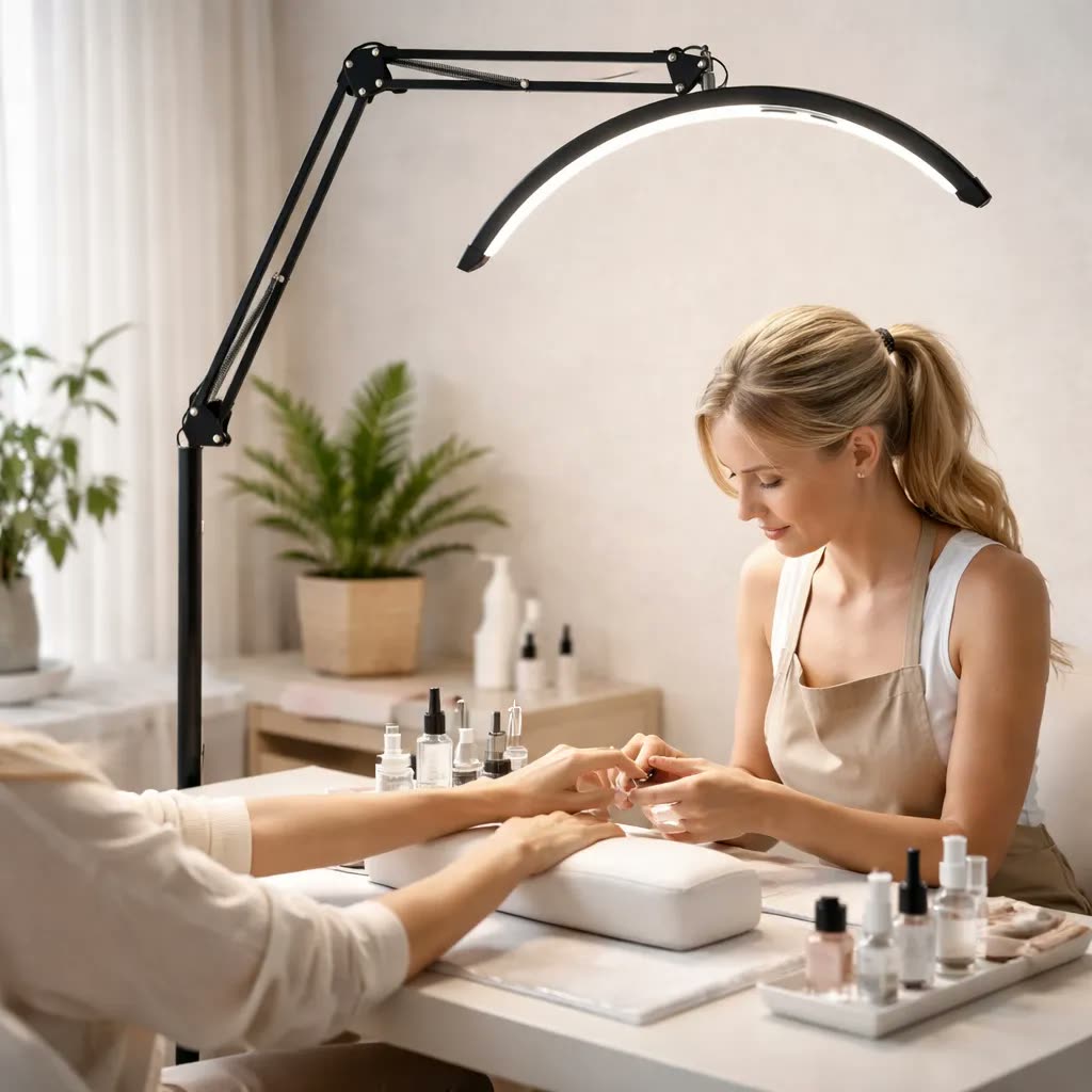 Luminaria Chão Articulada Manicure Estetica Abajur De Chão