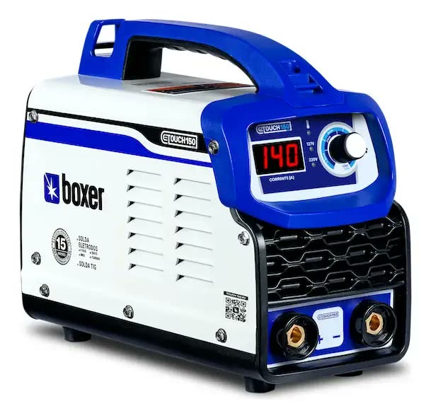Máquina Solda Inverter Touch 150 Bv Porta Eletrodo E Garra Branco/azul