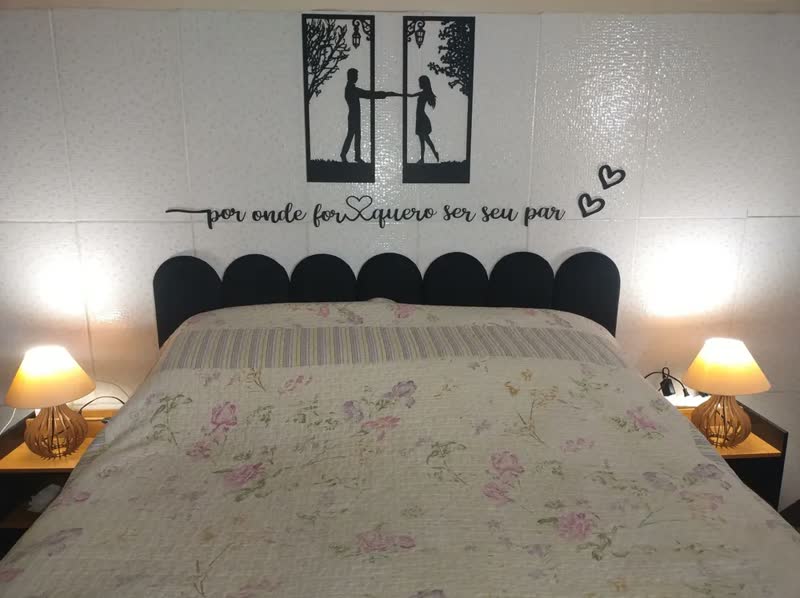 foto de 2 Kit Luminárias Abajur Decoração Quarto Enfeite Criado Mudo