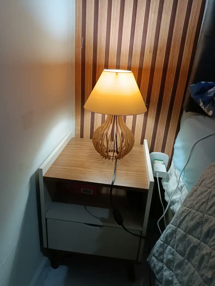 foto de 2 Kit Luminárias Abajur Decoração Quarto Enfeite Criado Mudo