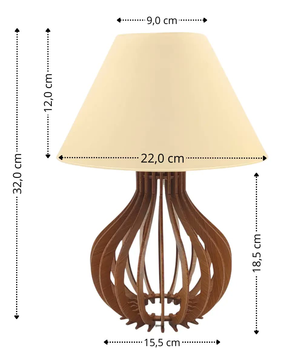 2 Kit Luminárias Abajur Decoração Quarto Enfeite Criado Mudo
