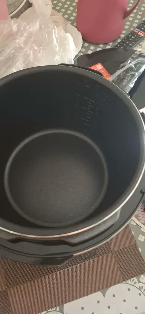 foto de Panela Pressão Eletrica 5l Inox 900w 14 Funções Feijao Kian Frequência 60hz