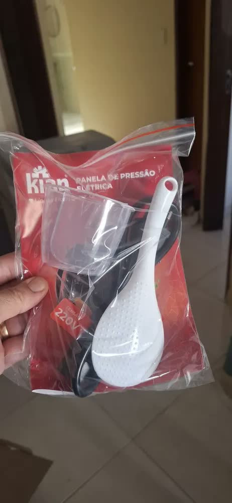 foto de Panela Pressão Eletrica 5l Inox 900w 14 Funções Feijao Kian Frequência 60hz