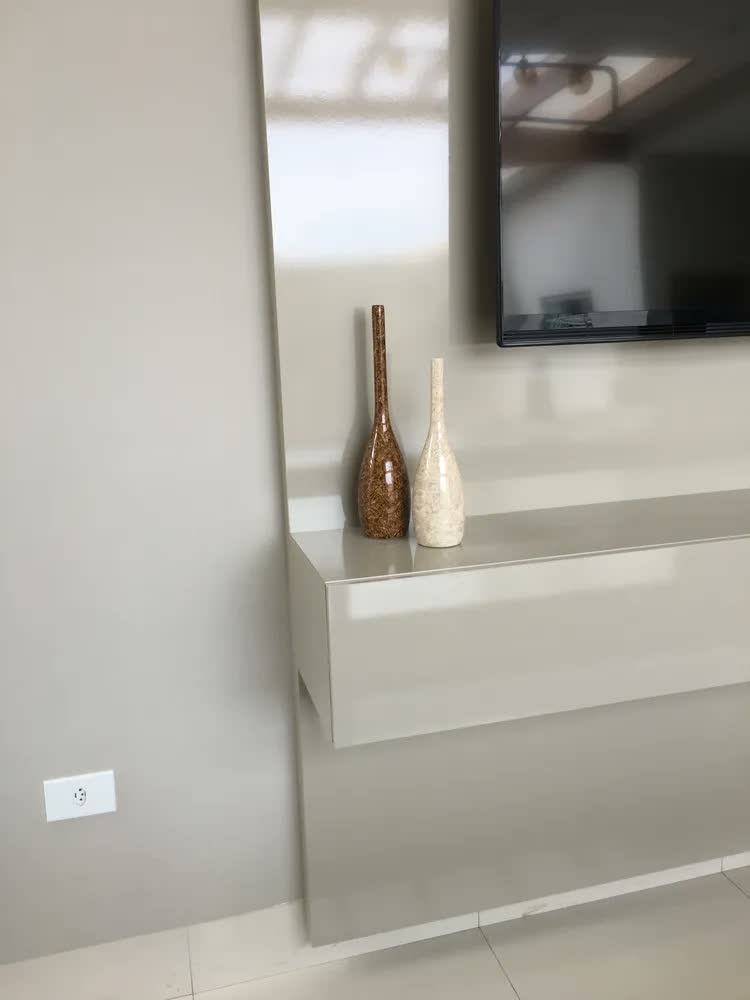 foto de Dupla Garrafa Tulipa Decoração Cerâmica Marmorizada Petra