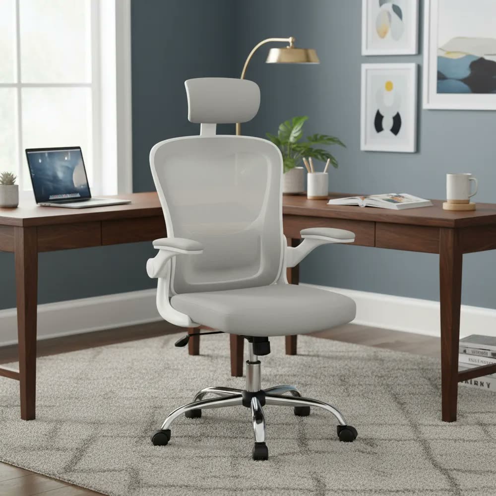 Cadeira De Escritório Ergonômica Giratória Boston G100 Com Estofado Mesh Luvinco Com Ajuste Lombar