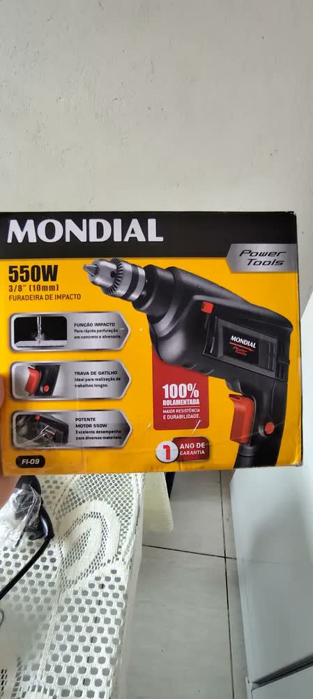 foto de Furadeira De Impacto Fi-09 Mondial Preto 550w