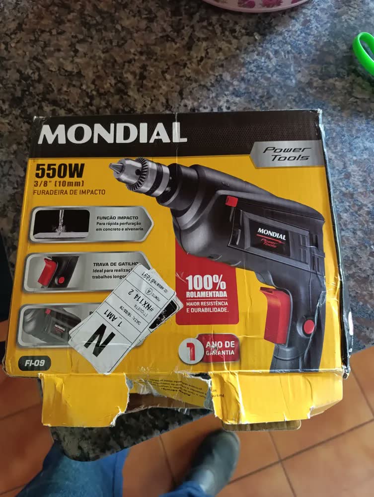 foto de Furadeira De Impacto Fi-09 Mondial Preto 550w