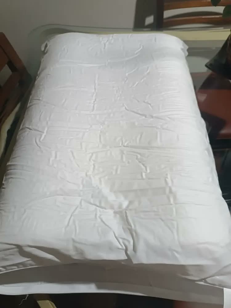 foto de Travesseiro Comfort Cervical Nap Plush Anatomico Ergonomico Cor Branco