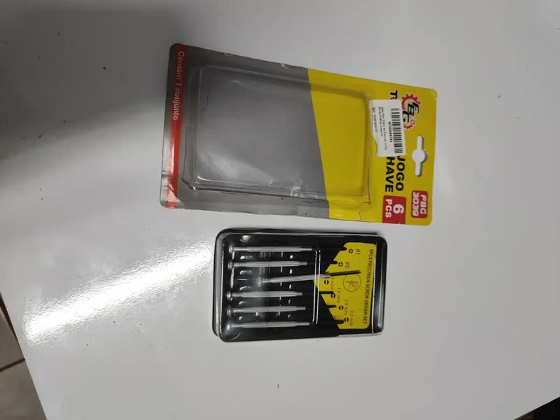 foto de Kit Chave De Precisão FBG Fenda Phillips 6 Peças Aço Cromado/Preto