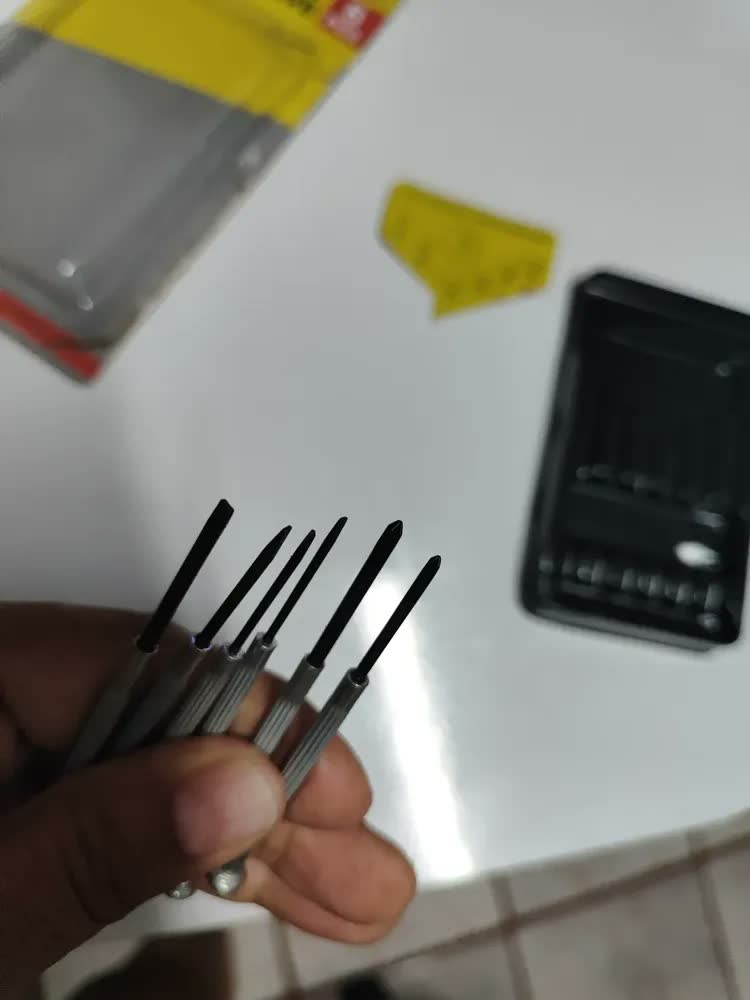 foto de Kit Chave De Precisão FBG Fenda Phillips 6 Peças Aço Cromado/Preto