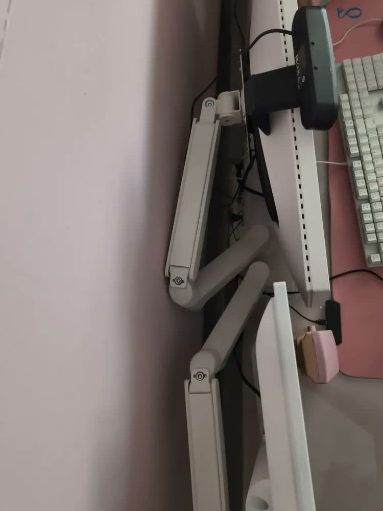 foto de Suporte Duplo Dapon Articulado Com Mola Mecânica Ajustável Vesa 17 A 32 Cor Preto