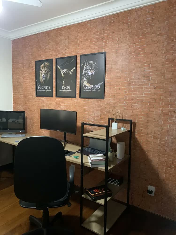 foto de Quadros Decorativos Disciplina Foco Execução Animais Sucesso Motivaçao Marmore, Sala Quarto Escritório, Moldura Preta, Etacart, Grande