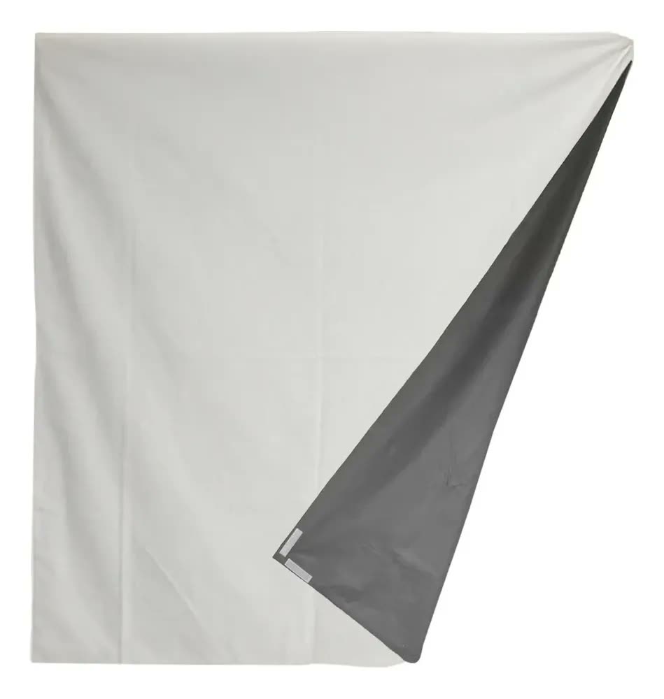 Cortina Painel 100% Blackout Veda Luz C/ Velcro 1,40 X 1,20m Cor Branco