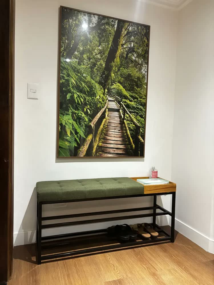 foto de Sapateira Banco Banquinho Estofado P/ Casa 110 Cm Aparador