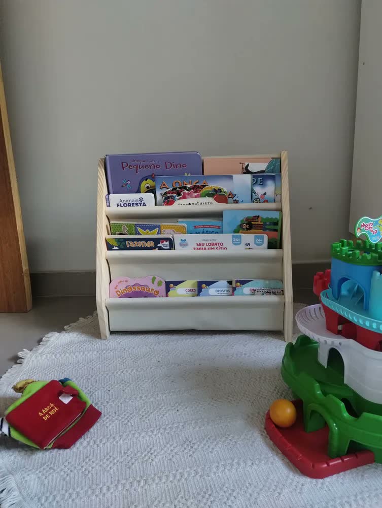 foto de Estante De Livro Infantil Montessori Mini Rack Organizador