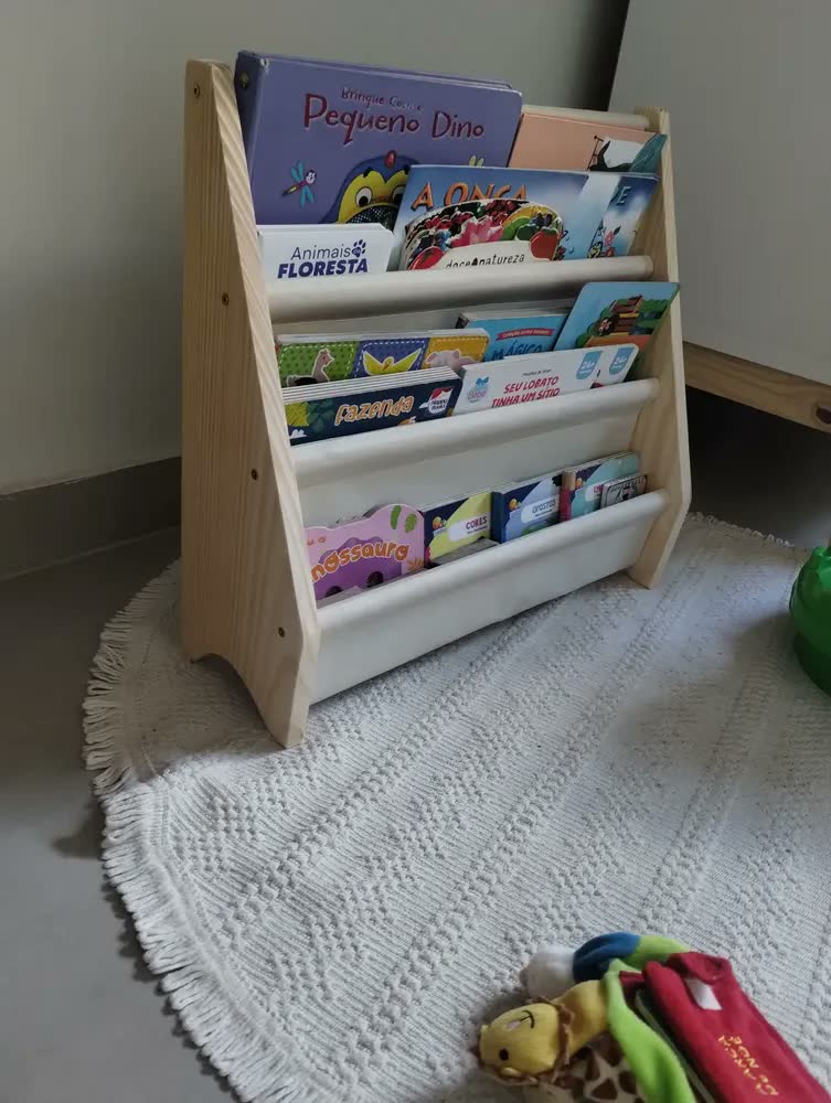 foto de Estante De Livro Infantil Montessori Mini Rack Organizador