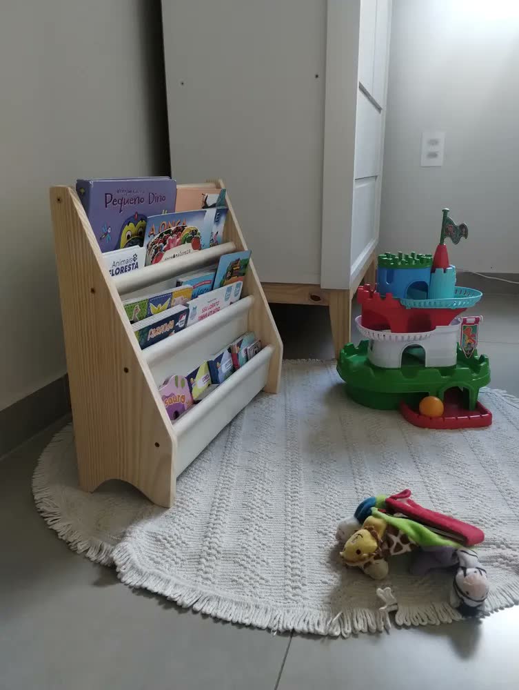 foto de Estante De Livro Infantil Montessori Mini Rack Organizador