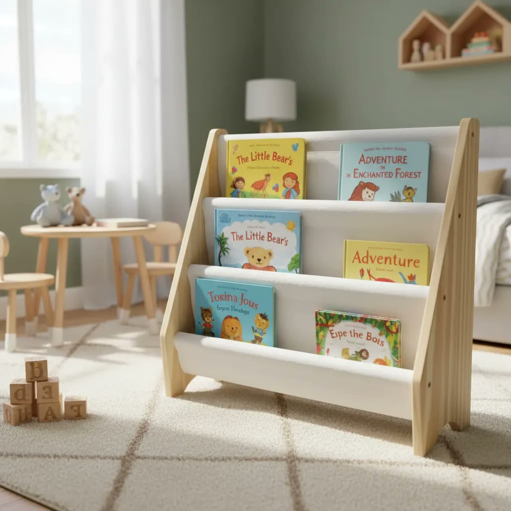 Estante De Livro Infantil Montessori Mini Rack Organizador
