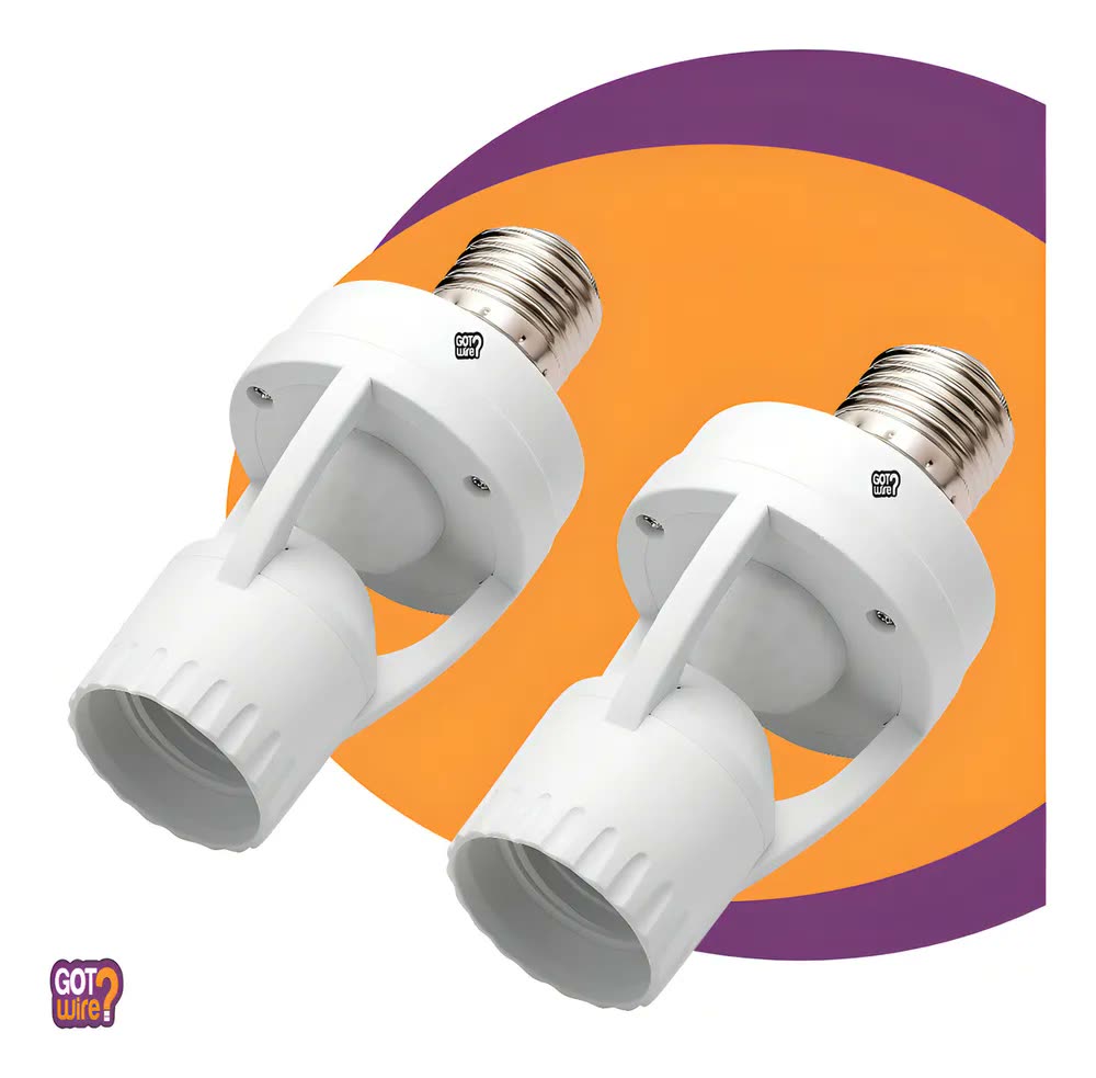 Kit 2 Sensor De Presença Iluminação Lâmpada Soquete E27 Gotwire? Sensor Inteligente Detector De Movimento Com Fotocélula Infravermelho Bivolt Acende E Desliga Automático Cor Branco