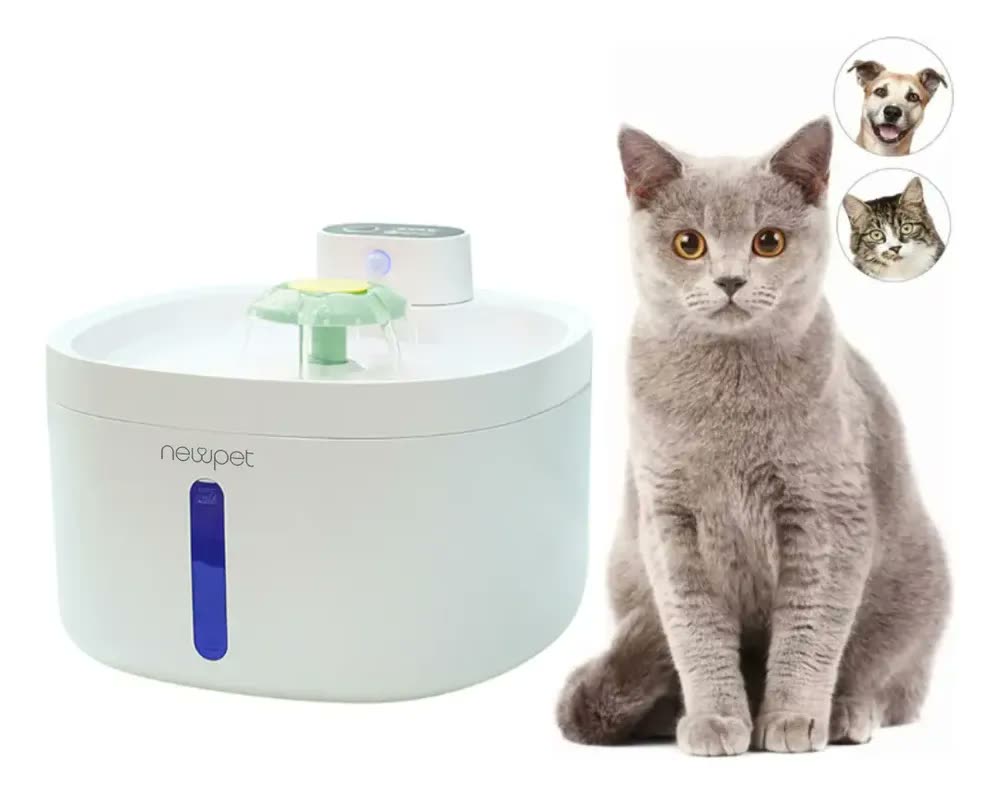 Bebedouro Automático New Pet para Gato e Cão 2.6L Sensor Sem Fio