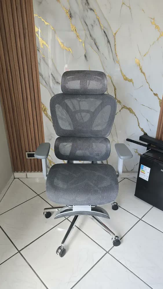 foto de Cadeira De Escritorio Presidente Ergonômica nr17 Levitus Marqs Home Suporte Lombar 3D Apoio Para Pés Retrátil Encosto Braço Ajustável 200kg Resistente Malha Respirável Mesh Premium Preto