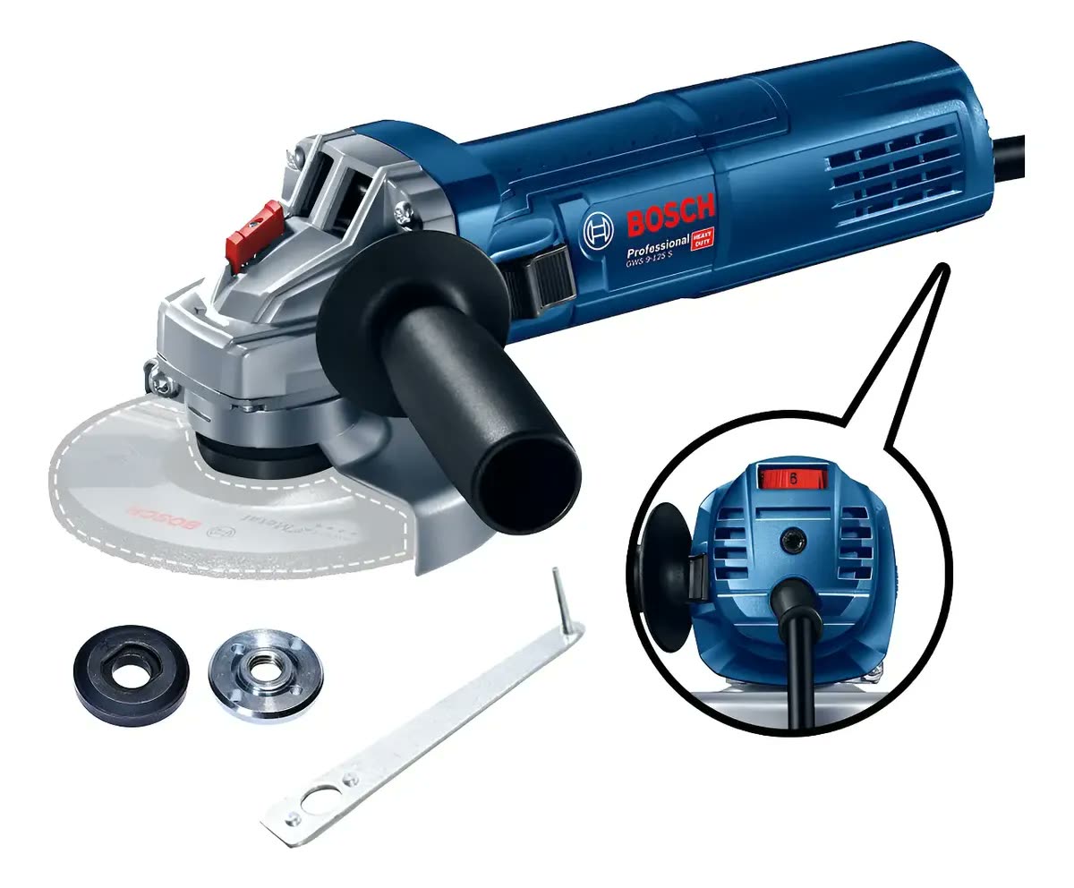 Esmerilhadeira Gws 9-125 S Bosch Controle Velocidade 900w