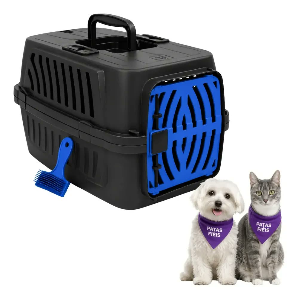 Caixa Bolsa De Transporte Cachorro Gato N2 10kg + Escova