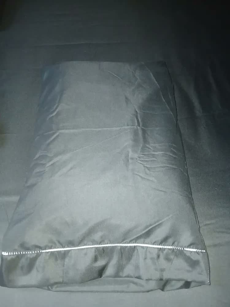 foto de Jogo De Lençol 3 Peças Queen Padrão C/ Elástico 400 Fios Fronha Ponto Palito Super Macio Hotel Luxu Cor Preto Premium