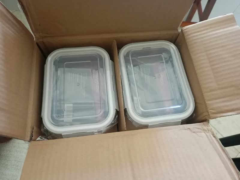 foto de Kit 10 Potes Herméticos Vidro 640ml Starhouse Marmita Forno Micro-ondas Airfryer com 4 travas de super vedação