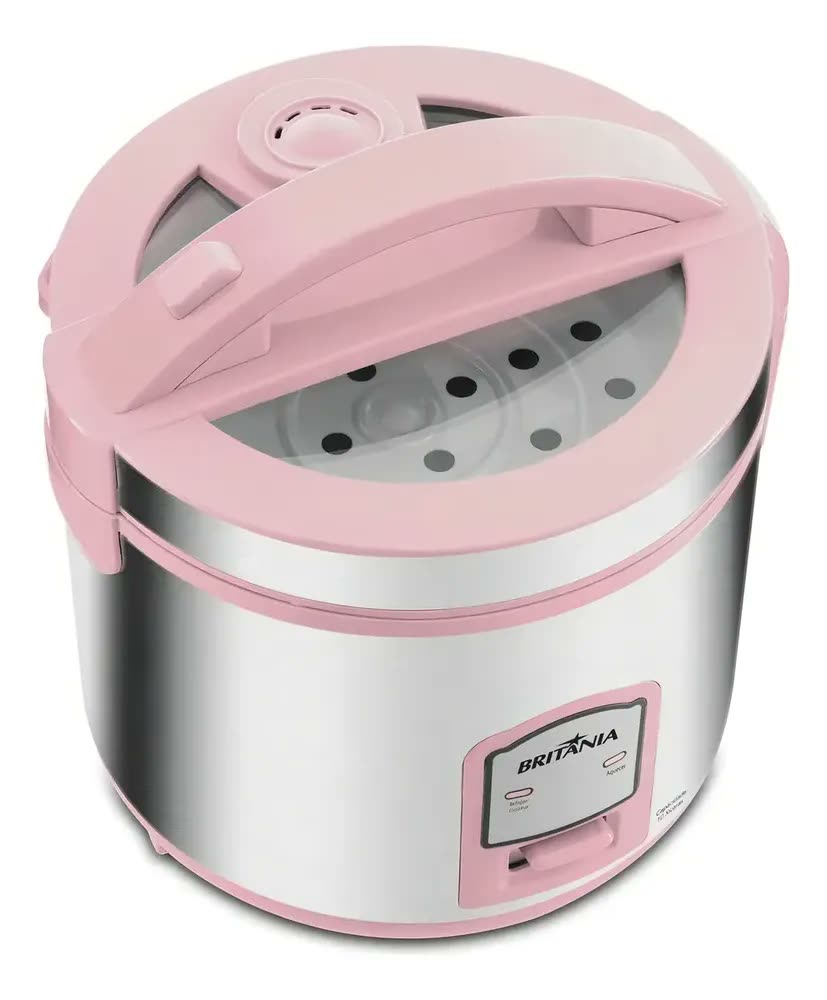 Panela De Arroz Elétrica Britânia Rosa 10 Xícaras Rosa Cor Rosa-claro