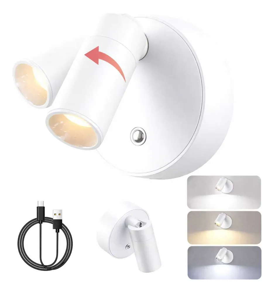Luminária Led Arandela De Parede Abajur Mesa Cabeceira Casa