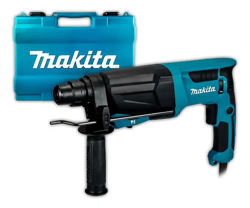 Martelete Combinado 800w Sds Plus Hr2670 Profissional Makita Cor Azul-turquesa