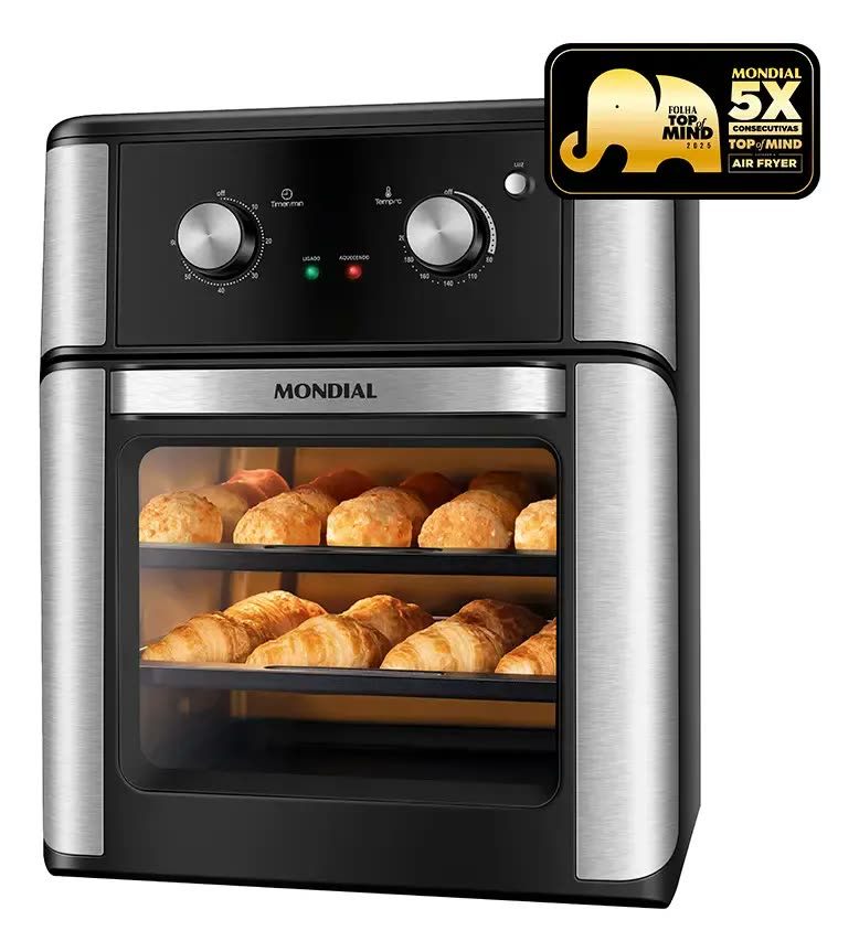 Fritadeira Air Fryer Forno Oven 12l Mondial Afon-12l-ab Preto