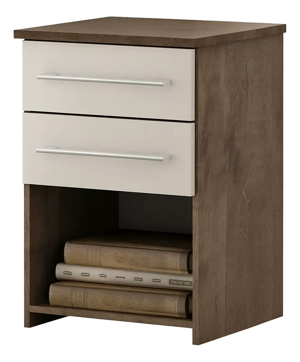 Mesa De Cabeceira Criado Bruna 2 Gavetas