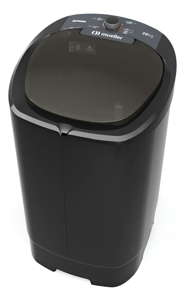 Tanquinho De Lavar Roupa Mueller 20 Kg Semiautomático Mlt20b Preto