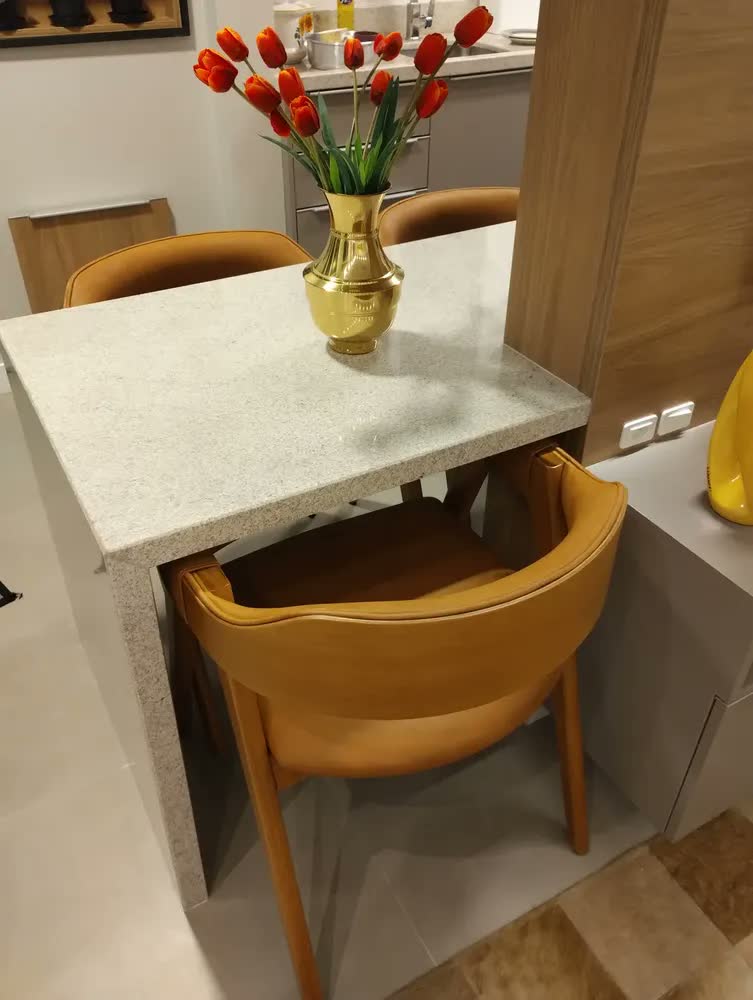 foto de Cadeira De Jantar Estofada Poltrona Escritorio Mesa Madeira