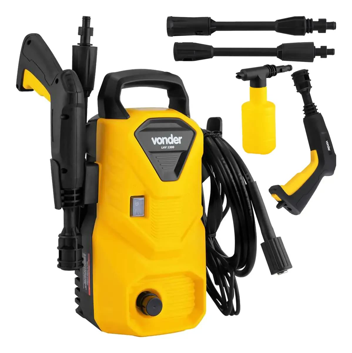 Lavadora De Alta Pressão Potente 1200w Kit Shampo Vonder