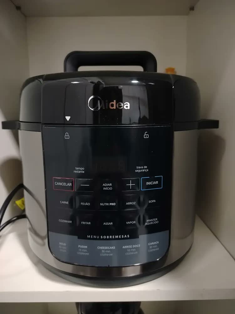 foto de Panela De Pressão Elétrica 5l Nutripro Inox Midea Cor Cinza