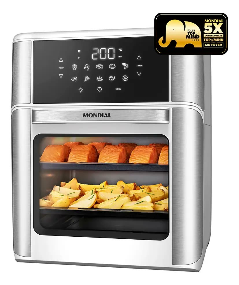 Fritadeira Air Fryer Forno Oven 12L Mondial 2200W - AFON-12L-WI
