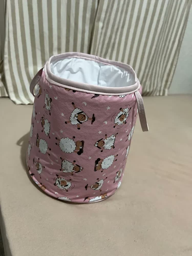 foto de Cesto Dobrável Organizador Infantil Brinquedos Roupa Suja P
