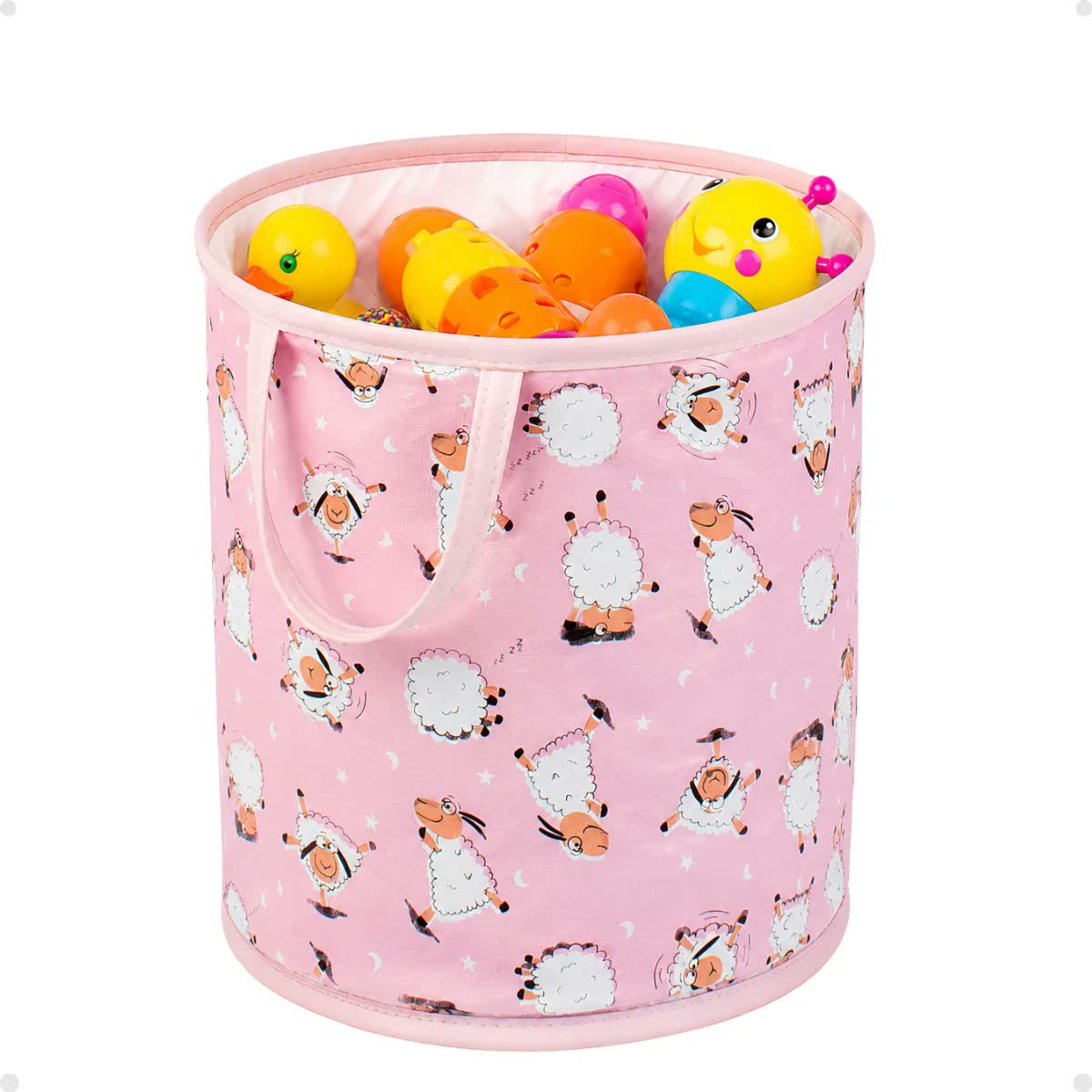 foto de Cesto Dobrável Organizador Infantil Brinquedos Roupa Suja P