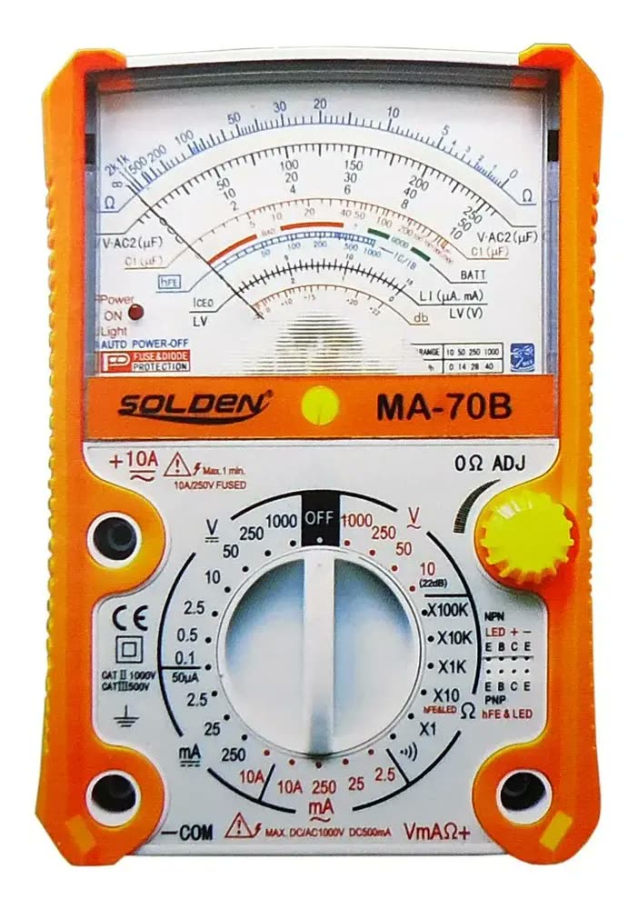 Multiteste Analógico Ma-70b C/ 200 Mega Ohms De Resistencia