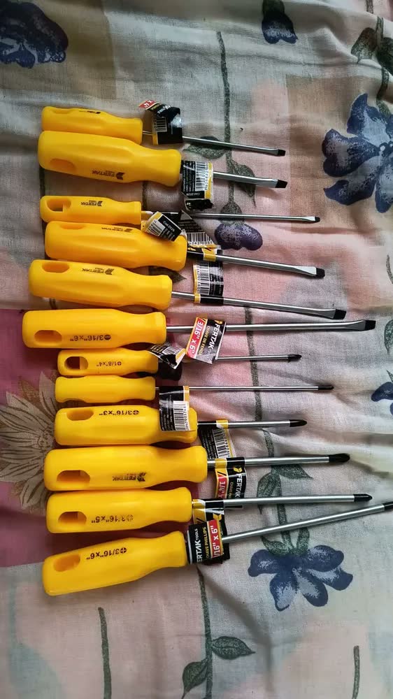 foto de Kit Jogo 12 Chaves De Fenda Phillips Profissional Imantado