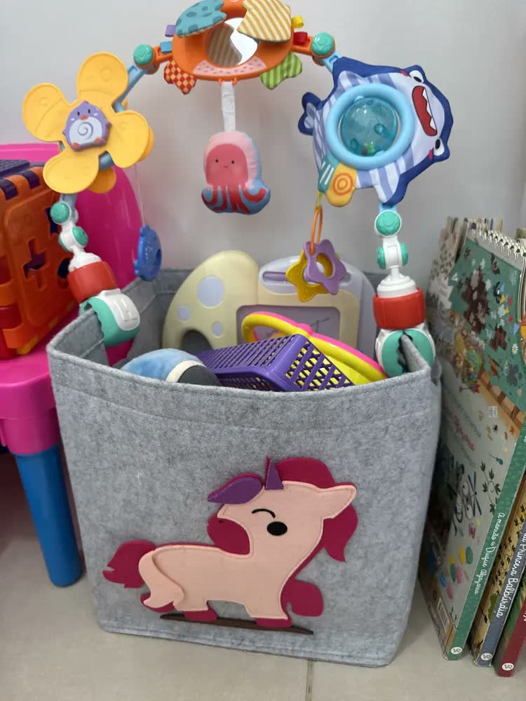 foto de Cesto Organizador Infantil P/ Roupas Sujas Brinquedos E Etc