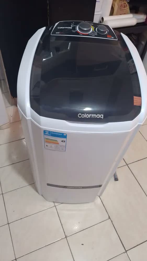 foto de Tanquinho Lavadora Semi Automática Colormaq Ecomax Lcs 20kg Cor Preto