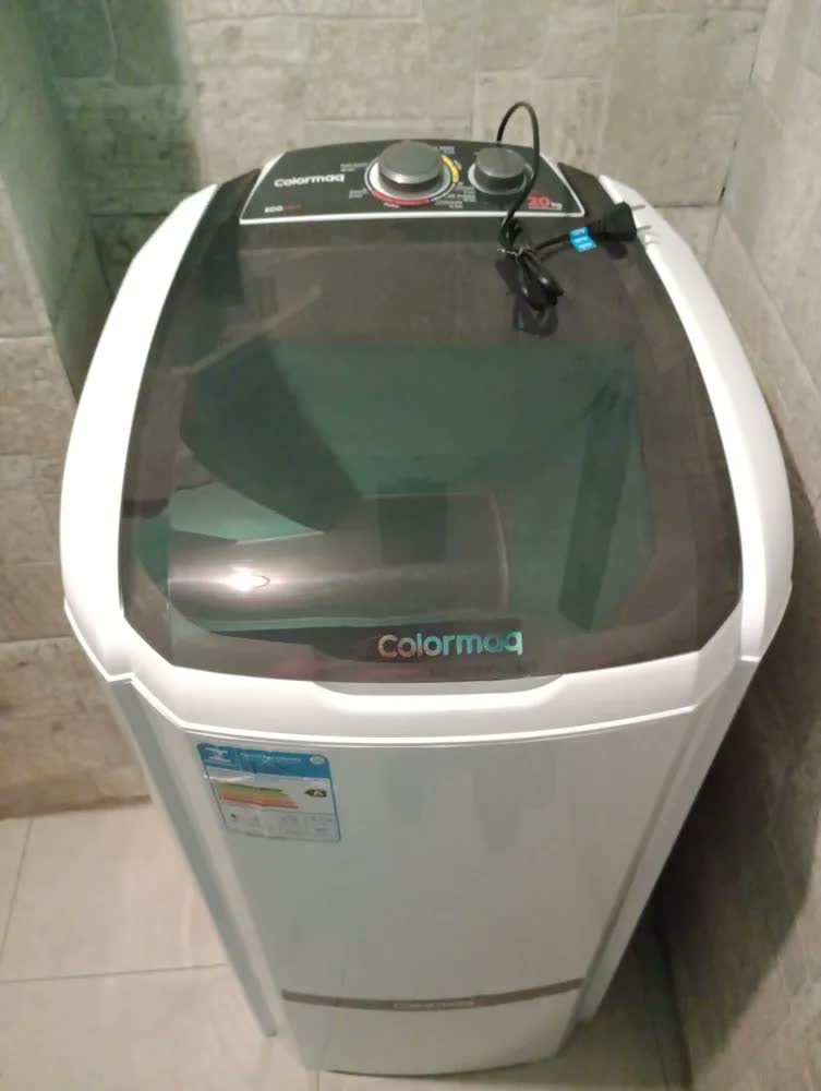 foto de Tanquinho Lavadora Semi Automática Colormaq Ecomax Lcs 20kg Cor Preto